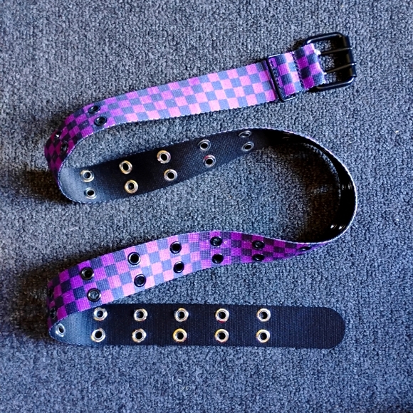 Hot Topic Accessories - Purple Hot Topic Checkered Belt - Size XL
